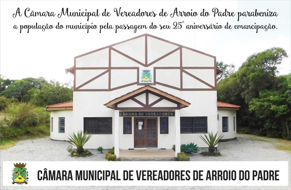 Câmara de Vereadores parabeniza a população do município pelo seu 25° aniversário de emancipação